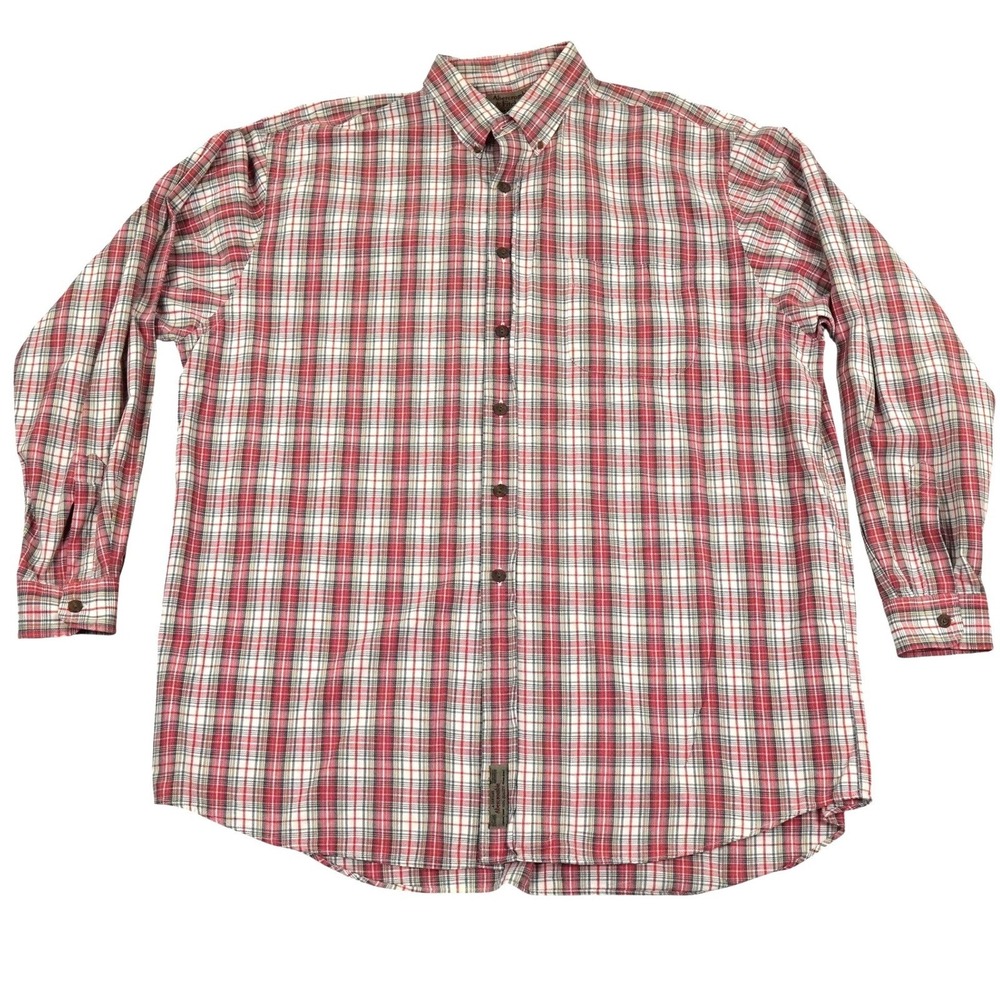 VTG Abercrombie & Fitch The Big Shirt Men XL Red Plaid Button Down 90s